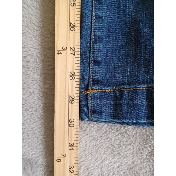 Talbots Jeans Sz 12 Flare Bootcut Wide Leg Flawless Five Pocket Blue Western - Picture 8 of 12